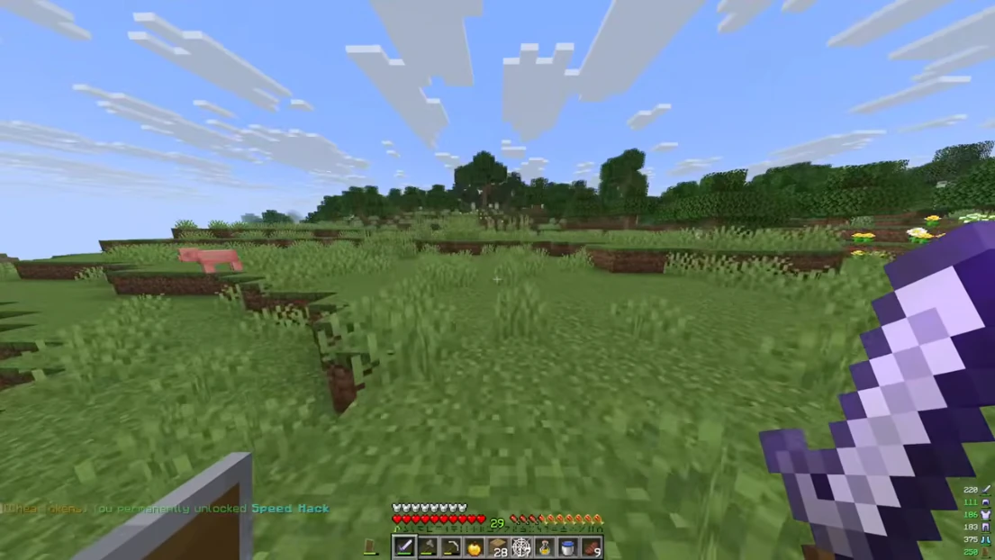 Minecraft speed hack unlock notification